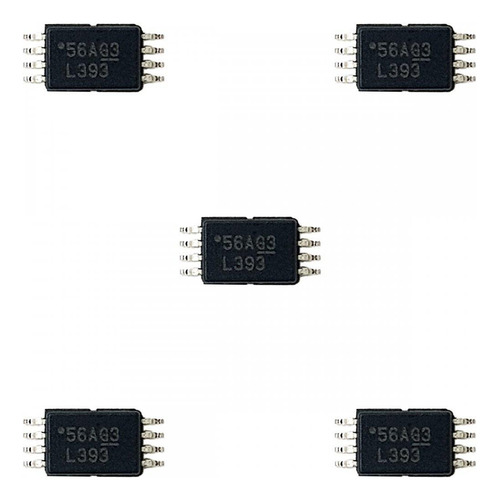 Kit Com 5 Comparador Analógico L393 Tssop8 Smd Lm393pwr-kit5