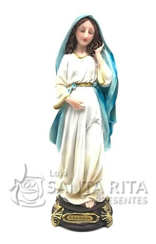 Imagem Nossa Senhora Maria Grávida Resina 32cm