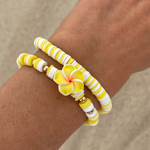 Pulseras Elásticas Y2k Sweet Flower Para Mujer, Joyas De Ver