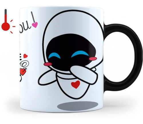 Imagen 6 de 6 de 2 Tazas Mágicas Walle Eva Pareja San Valentin Amor