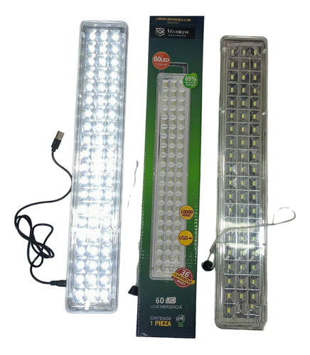 Luz  De Emergencia 60 Leds Slt Recargable Con Ficha 220v