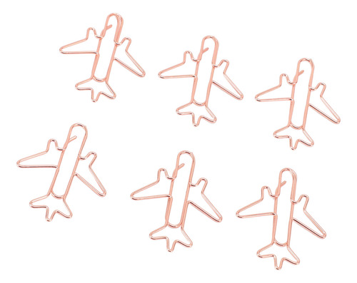 Lindos Sujetapapeles Con Forma De Avión, 80 Unidades, Oro Ro