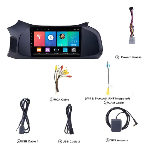 Radio Android Chevrolet Joy 4x64 Carplay / Android Auto Qled