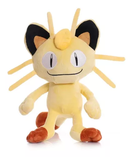 Pelúcia 25cm Pokémon Meowth Desenho Anime Japonês