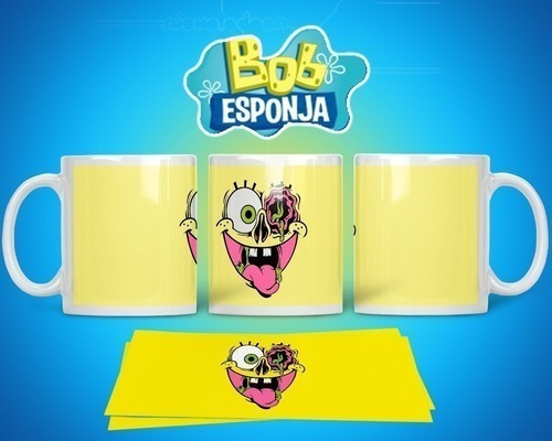 Kitplantillas Tazas Bob Esponja Sublimación M2.--!