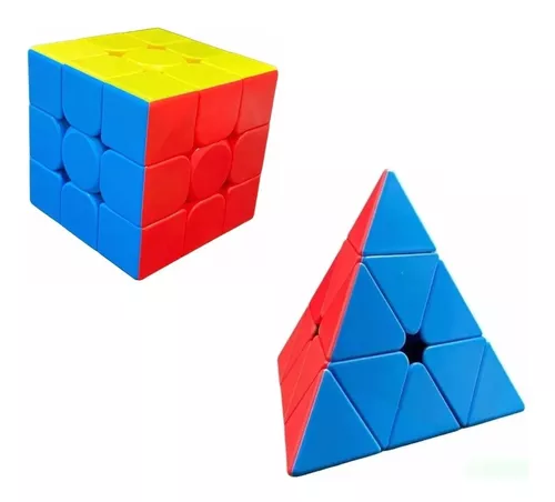 KIT Cubo Magico 2x2 + 3x3 + 3x3x3 Triângulo Cube Pro - MO YU