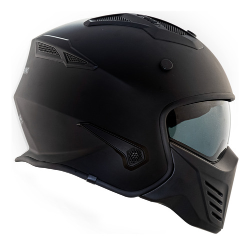 Capacete Norisk Darth Dark Darf Articulado Aberto Fechado *
