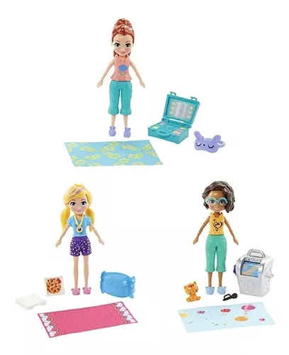 Boneca Polly Pocket Conjunto Festa De Pijama Com 18 Peças - Ri Happy