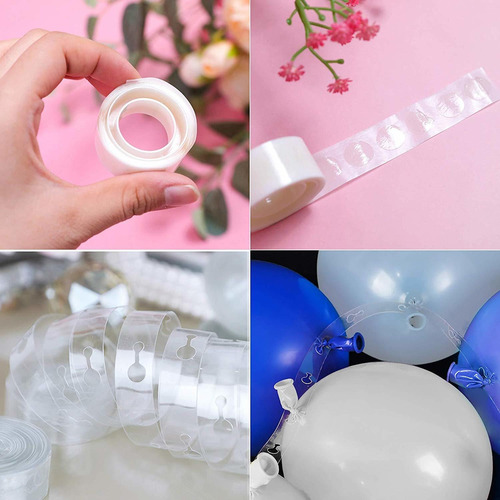 203 Piezas Globo Garland Arco Kit Azul Apagado Plata Blanca