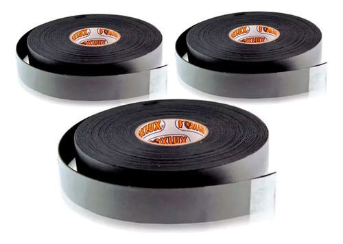 3x Fita Isolante Preta Auto Fusão 19mm X 10m Metros Foxlux