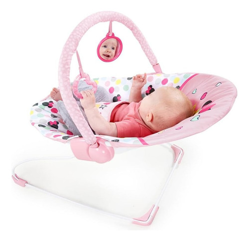 Bouncer Para Bebe Disney Baby Minnie Mouse Rosa Lunares