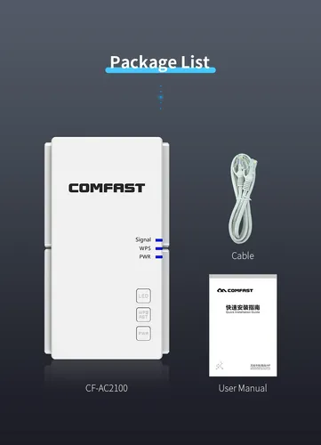 Repetidor Inalámbrico 2.4/5 Ghz Router Extensor Wifi Ac2100