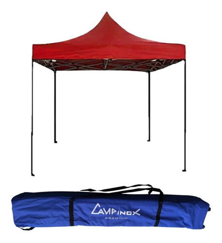 Gazebo Plegable Premium Campinox 3x3mts Acero Exterior Bolso