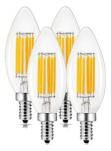Ctk 4pack 6w Candelabros Led Bulbose14 Dimmable Cob Led F