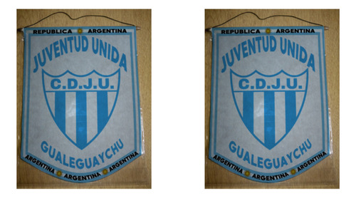 Banderin Grande 40cm Juventud Unida Gualeguaychu