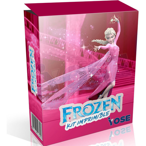 Kit Imprimible Frozen Diseño Rosado + Envío Inmediato