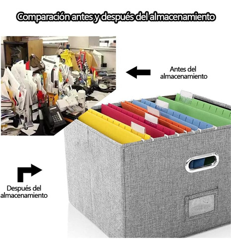 Colgante Archivero Expandible Oficio De Lino Color Gris
