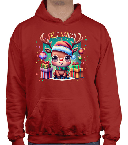 Sudadera Navidad - Reno Con Regalos - Esferas - Navidad