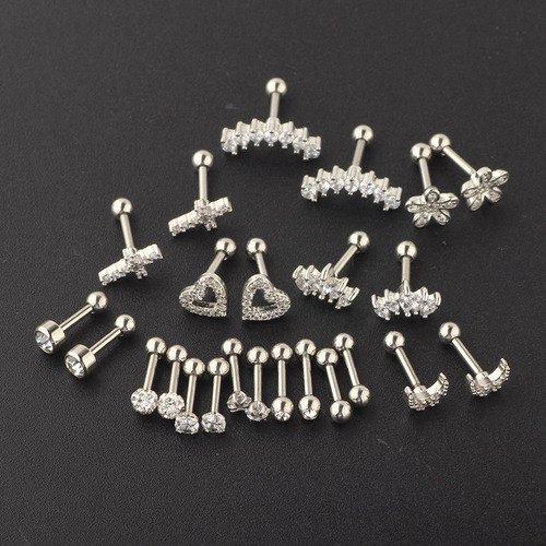 24 Piezas De Aretes De Cartílago Conjunto De Joyas Con