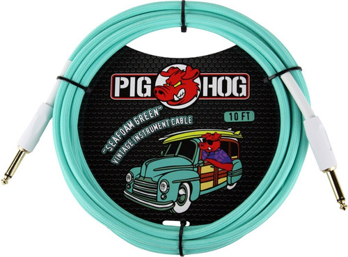 Pig Hog Pch10sg Cable Plug De Tela De 3 Metros