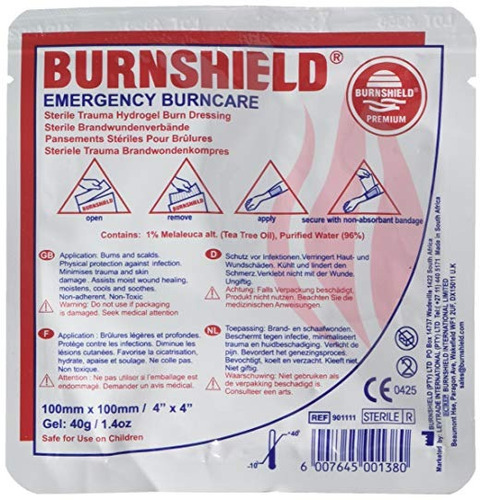 Burnshield De Premium Estéril Emergencia Burn Dressing 4  X 