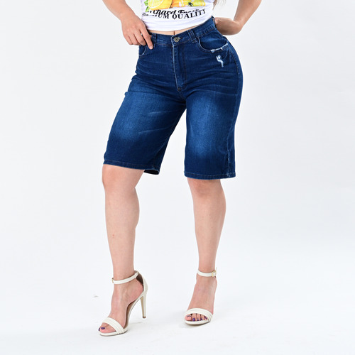 Short De Mezclilla De Dama Corte Colombiano Itzi Jean's E148