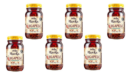 Salsa Macha Ricamesa Tapatia Pack 6 Frasco 110gr Cada Uno