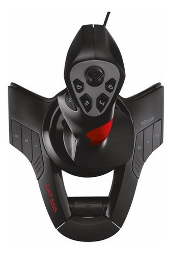 Joystick Trust Gaming Predator Pc, cor preta
