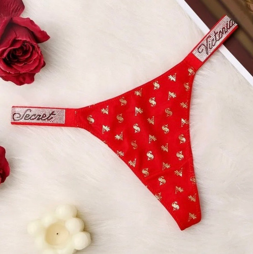 Lencería Victorias Secret Pantie Tanga Logotipo Vs