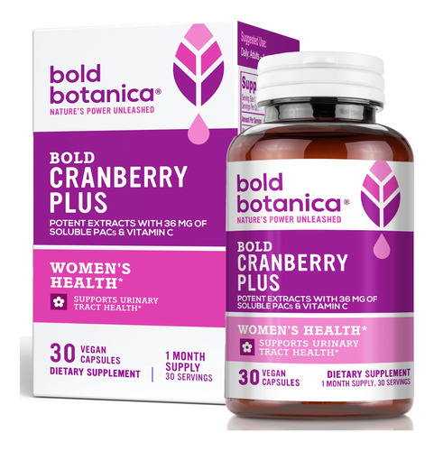 Bold Botanica Bold Cranberry Plus - Cpsulas De Arndano Para