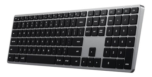 Imagen 3 de 4 de Teclado bluetooth Satechi Slim ST-BTSX3M QWERTY inglés US color gris