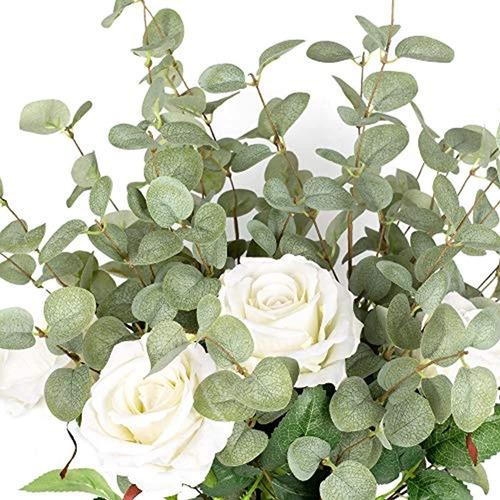 6 Piezas De Tallos De Vegetación Artificial Spray De Hojas D
