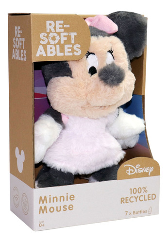 Peluche Disney Minnie Mouse Re-softables Reciclado 25cm