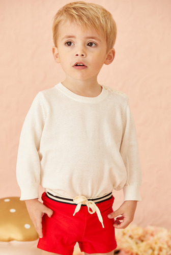 Sweater Bebé  Oliver Little Akiabara Liso- Jazmin