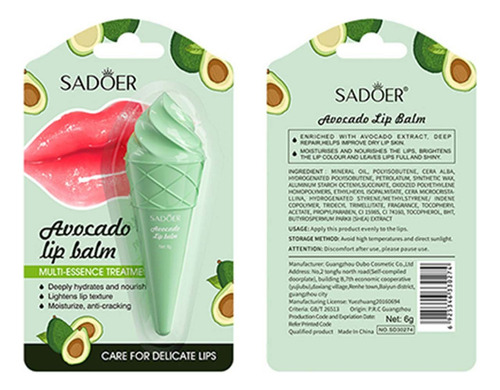 Hc Bálsamo Labial Hidratante B Lip Gloss Avocad Para Labios