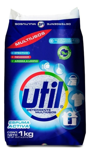 Detergente Multiusos Antibacterial Util Fuerza Activa 1kg