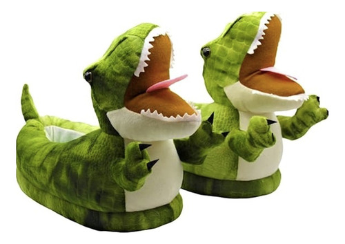 Pantuflas Dinosaurio T-rex Jurásico Felpa Sandalias Chanclas