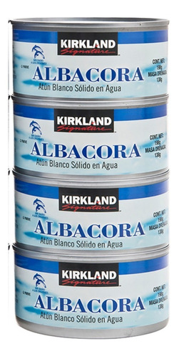 Atún Albacora En Agua Kirkland , 8 Latas De 198 Gr Osh