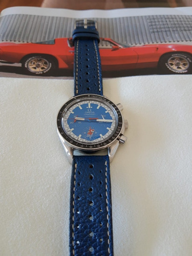 Omega Speedmaster Cart - Lindo E Diferenciado Dial Azul
