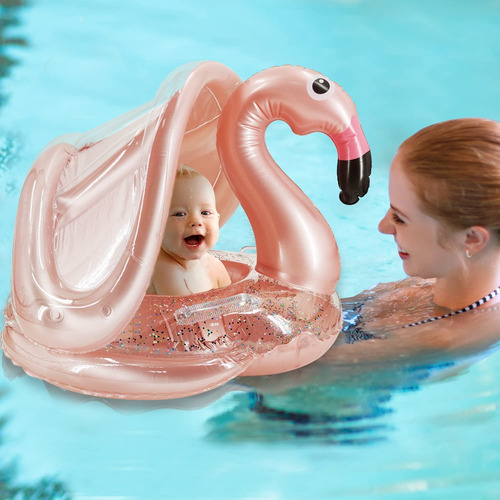 Flotador Inflable Para Bebés Anillo De Natación Con Protecci