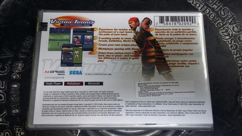 Imagen 3 de 4 de Video Juego Virtual Tenis Para Nokia N-gage