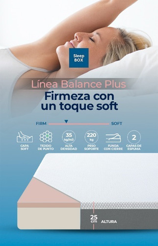 Imagen 4 de 6 de Colchon Balance Plus 140x190x25 Sleep Box