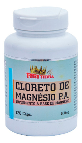 Cloreto De Magnesio P A 500mg 120 Capsulas 100% Puro