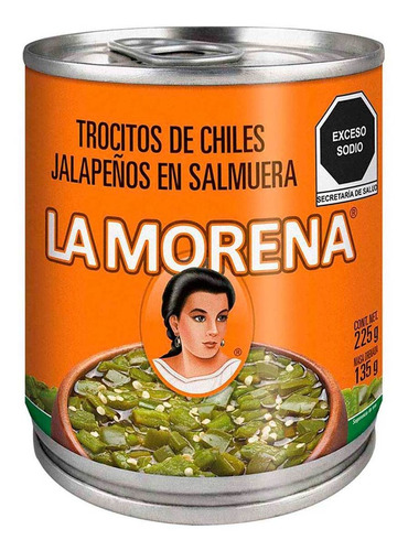 Trocitos De Chiles Jalapeños En Escabeche La Morena 225 G