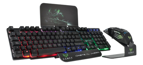 Imagen 2 de 4 de Combo Gamer Retroiluminado Teclado Y Mouse Gt300c