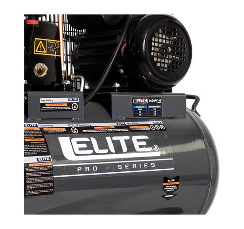 Imagen 3 de 3 de Compresor de aire eléctrico Elite CA1040 monofásico negro 110V 60Hz