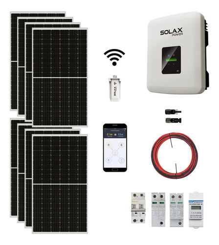 Kit Solar On Grid 400kwh Mes Inversor Inyección Cero Aire Ac