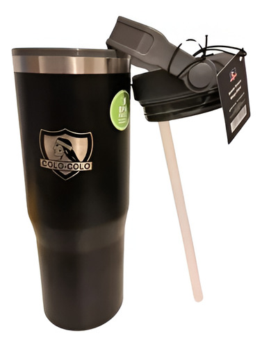 Colo Colo Botella 850ml Con Mango Original Oficial Negro