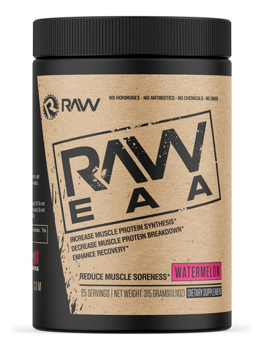 Aminoacido Amino Eaas Raw Nutrition 25 Serv Los Sabore Sabor Island Slushie