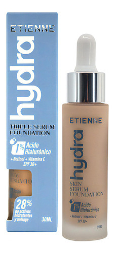 Base de maquillaje líquida Etienne Etienne 621430 Serum y Base de Maquillaje Golden Hydra Etienne 30ml tono medium - 30mL 30kg